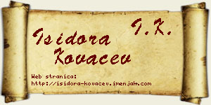 Isidora Kovačev vizit kartica